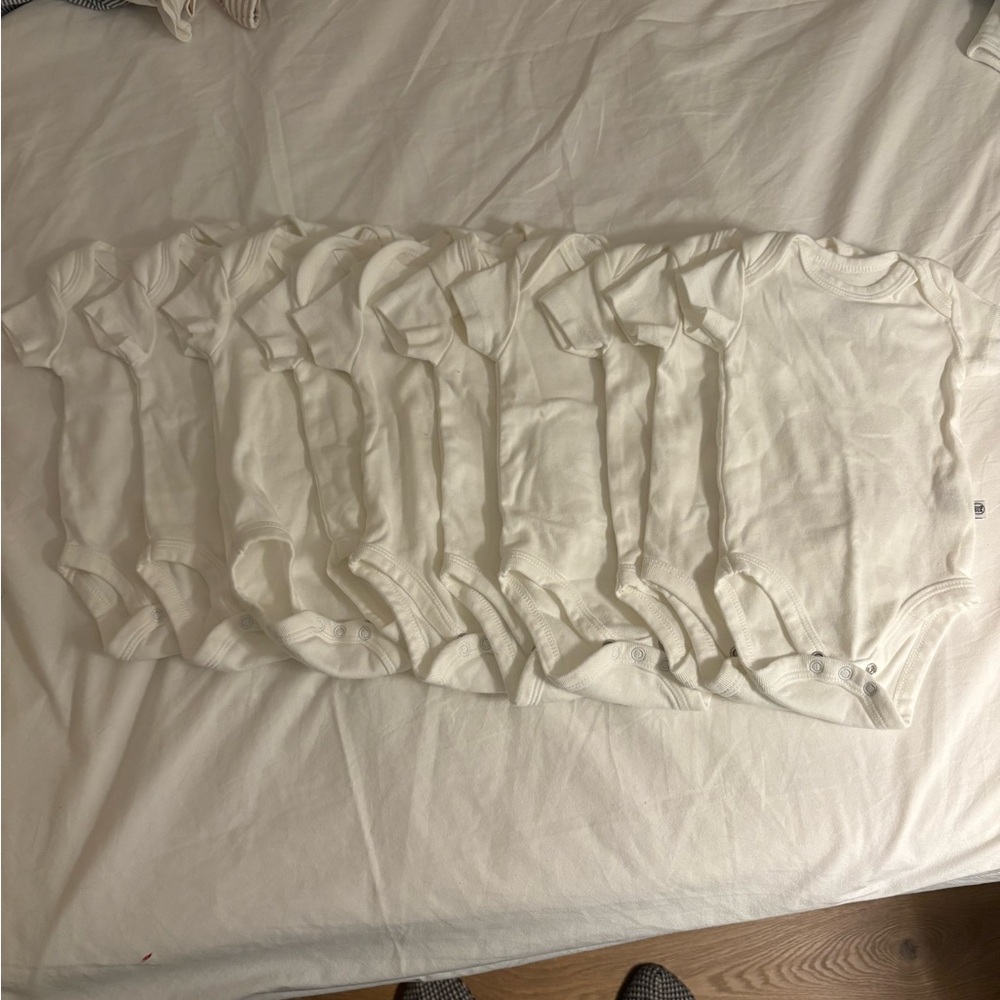 Honest baby set of 10 white onesies- newborn